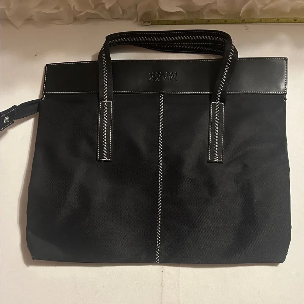 Maxx New York Black Tote with White Accents